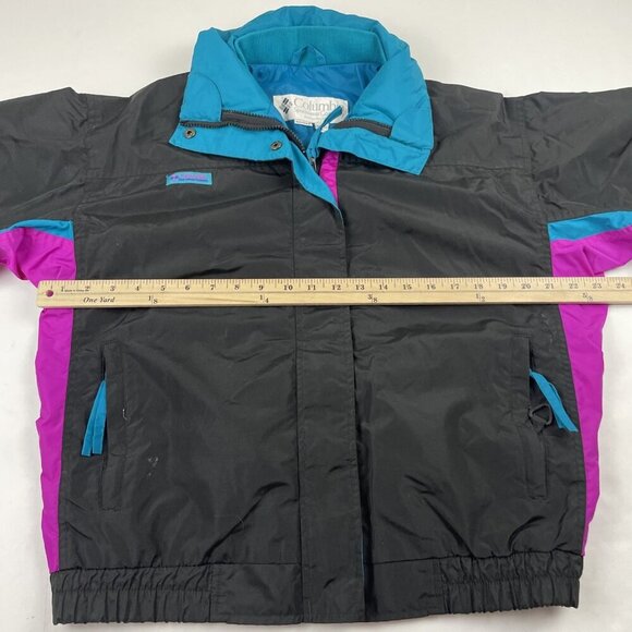 Columbia Bugaboo Radial Sleeve Jacket Women’s M Windbreaker Teal Purple 90’s - Picture 4 of 12